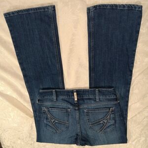 Ariat Jeans Womens 31R Blue Ariana Midrise Bootcut 5 Pocket with A Back Pockets